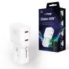 3mk incharge® Globe 45W™ 2C PD QC4+ PPS SCP AFC US/EU/AUS/UK λευκό