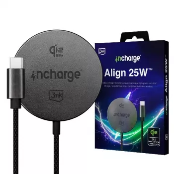 3mk incharge Align Qi2.2 25W για Apple μαύρο