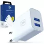 3MK Charger 10W 2xUSB-A 2.4A FlowPower Λευκό