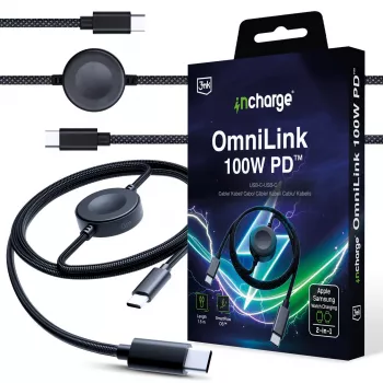 3MK PROTECTION 3mk incharge® OmniLink 100W PD μαύρο καλώδιο 1,5m USB-C σε USB-C