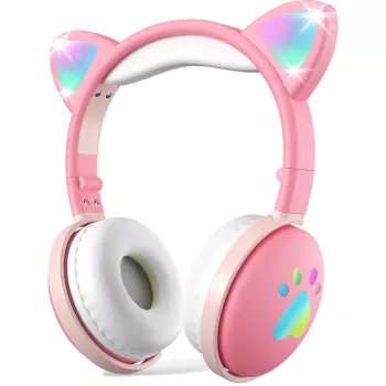 MOZOS KID DOG Ασύρματα Παιδικά Ακουστικά Ροζ