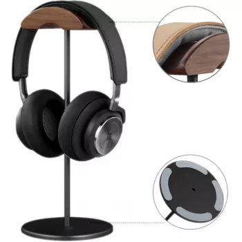 MOZOS HS Supreme Βάση Ακουστικών για Over-Ear Ακουστικά - Ξύλο Καρυδιάς & Μέταλλο