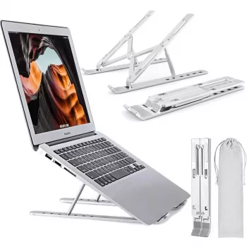 MOZOS N3 SV Εργονομική βάση laptop αλουμινίου για laptop 10-17,3 ιντσών, ασημί