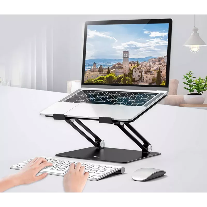 MOZOS LS1-ALU Βάση laptop αλουμινίου μαύρη