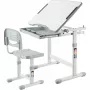 MOZOS DC-SET Σετ γραφείου και καρέκλας ρυθμιζόμενου ύψους γκρι