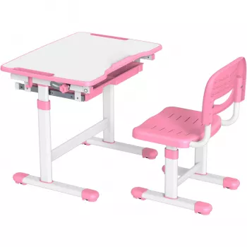 MOZOS DC-SET Σετ γραφείου και καρέκλας ρυθμιζόμενο ροζ