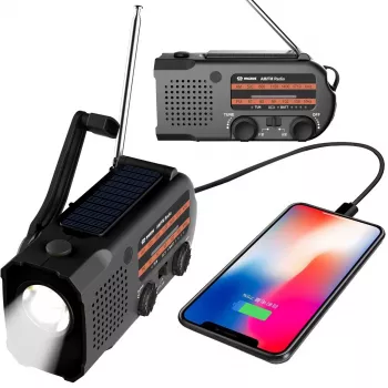 MOZOS ER-01 Ηλιακό δυναμό ραδιόφωνο AM/FM 5000 mAh