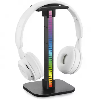 MOZOS D11 Βάση ακουστικών LED RGB με USB hub και υποδοχή ήχου