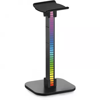 MOZOS D11 Βάση ακουστικών LED RGB με USB hub και υποδοχή ήχου
