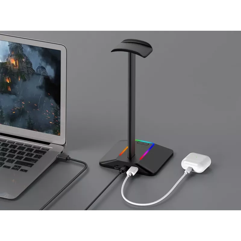 MOZOS D12 Βάση ακουστικών LED RGB για over-ear ακουστικά