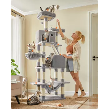 MOZOS Kitty Tree Μεγάλο Ξύστρα για Γάτες, Ύψος 206 cm
