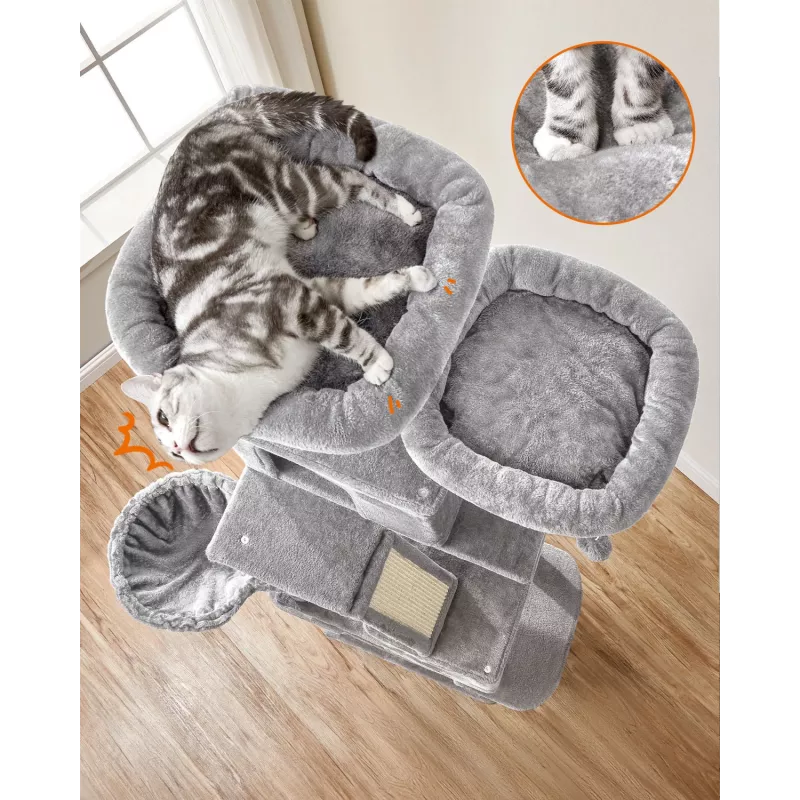 MOZOS Kitty Tree Μεγάλο Ξύστρα για Γάτες, Ύψος 206 cm