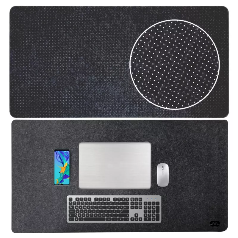 MOZOS WOOL-PAD Premium Επιφάνεια Γραφείου 120x60cm Ανθρακί Γκρι