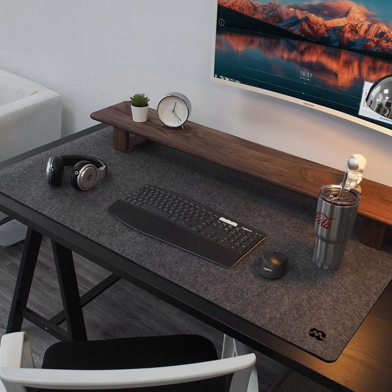 MOZOS WOOL-PAD Premium Επιφάνεια Γραφείου 120x60cm Ανθρακί Γκρι