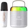 MOZOS MK Λευκό Μικρόφωνο Καραόκε με Ηχείο Bluetooth