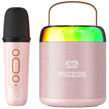 MOZOS MK Ροζ Μικρόφωνο Καραόκε με Ηχείο Bluetooth