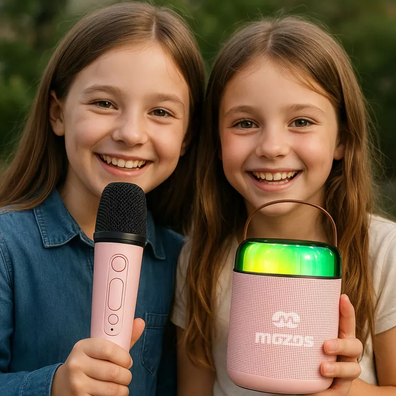 MOZOS MK Ροζ Μικρόφωνο Καραόκε με Ηχείο Bluetooth
