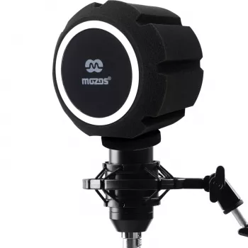 MOZOS PS-5 Σφαιρικό φίλτρο pop από αφρό για μικρόφωνο - Μαύρο