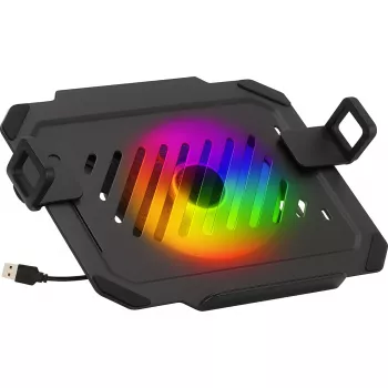 MOZOS LP-RGB Πλατφόρμα laptop για βάσεις γραφείου, VESA 75x75/100x100, Μαύρο, φωτισμός RGB