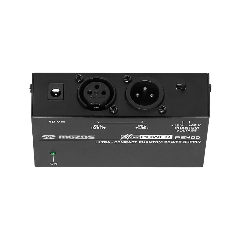 MOZOS PS400 Τροφοδοτικό phantom 12V / 48V για μικρόφωνα XLR