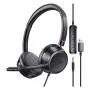 MOZOS KL201 USB Headset με μικρόφωνο, On-Ear, Μαύρο