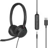 MOZOS KL201 USB Headset με μικρόφωνο, On-Ear, Μαύρο