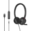 MOZOS KL201 USB Headset με μικρόφωνο, On-Ear, Μαύρο