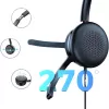 MOZOS KL201 USB Headset με μικρόφωνο, On-Ear, Μαύρο