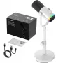 MOZOS GM-ONE Λευκό Δυναμικό Μικρόφωνο USB XLR RGB LED