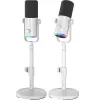 MOZOS GM-ONE Λευκό Δυναμικό Μικρόφωνο USB XLR RGB LED