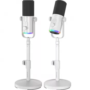 MOZOS GM-ONE Λευκό Δυναμικό Μικρόφωνο USB XLR RGB LED