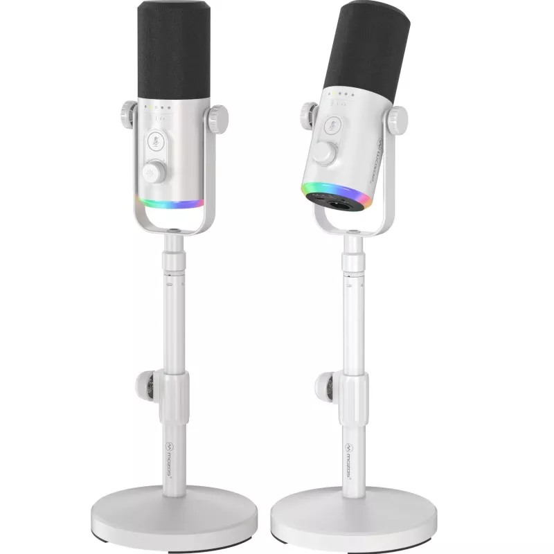 MOZOS GM-ONE Λευκό Δυναμικό Μικρόφωνο USB XLR RGB LED