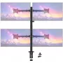 MOZOS MS04 Βάση Γραφείου VESA για 4 Οθόνες 17-32 ίντσες Μαύρο