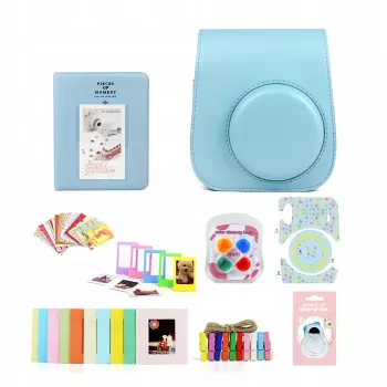 LOVEINSTANT Σετ αξεσουάρ κάμερας 8 σε 1 για Fujifilm Instax Mini 11 - Μπλε