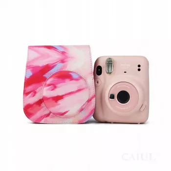 LOVEINSTANT Θήκη Πουγκί για Fujifilm Instax Mini 11 - Μοτίβο Brush Strokes