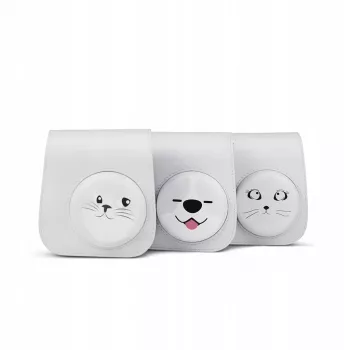 LOVEINSTANT Θήκη Πουγκί για Fujifilm Instax Mini 11 - Σχέδιο Σκύλου Γκρι