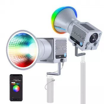NEEWER HS60C 60W RGB COB LED Φωτιστικό βίντεο, 8700 Lux, CRI 97+, Έλεγχος App/2.4G