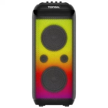 TONSIL Party Dance 1600 Φορητό ηχείο πάρτι Bluetooth με LED φώτα, Karaoke, 1600W PMPO, 80W RMS, 10 inch Woofer, TWS, FM-Ραδιόφωνο, Μικρόφωνο & Τηλεχειριστήριο