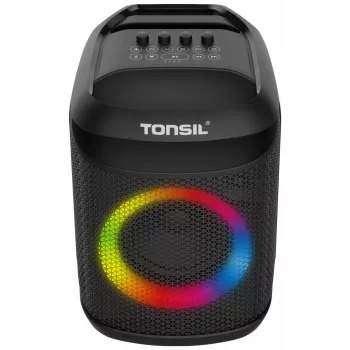 Tonsil Party Dance 800 Φορητό ηχείο πάρτι Bluetooth με Karaoke, Disco-LED, 80 W RMS, 2x8 inch γούφερ, Μαύρο