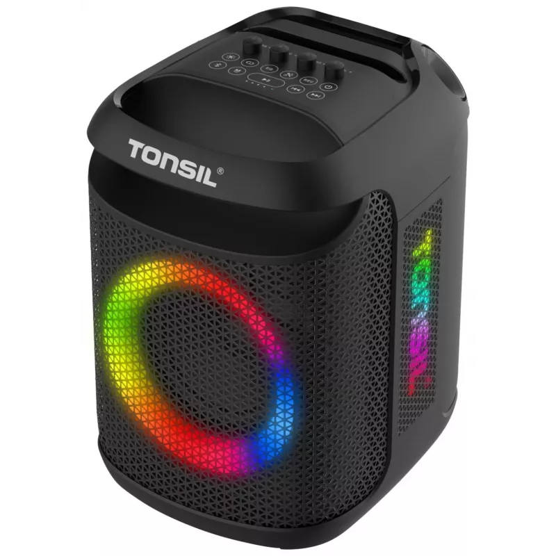 Tonsil Party Dance 800 Φορητό ηχείο πάρτι Bluetooth με Karaoke, Disco-LED, 80 W RMS, 2x8 inch γούφερ, Μαύρο
