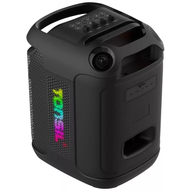 Tonsil Party Dance 800 Φορητό ηχείο πάρτι Bluetooth με Karaoke, Disco-LED, 80 W RMS, 2x8 inch γούφερ, Μαύρο