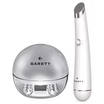 Garett Beauty Pretty Face + Glow Eye White - πολυλειτουργική συσκευή περιποίησης προσώπου και ματιών με θεραπεία LED, καθαρισμό, μασάζ