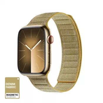Crong Melange Μαγνητικό Λουράκι για Apple Watch 38/40/41/42 mm (Κίτρινο Melange)