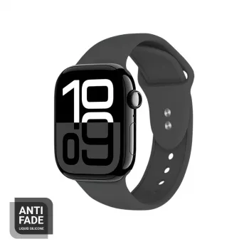 Crong Liquid Silicone Λουράκι Ρολογιού για Apple Watch 44/45/46/49 mm - Graphite