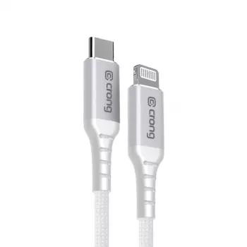 Crong Armor Link Καλώδιο USB-C σε Lightning Ταχείας Φόρτισης MFi 150cm Λευκό