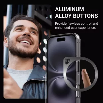 Crong Clear MAG Pro Θήκη για Apple iPhone 16, MagSafe, Μαύρη