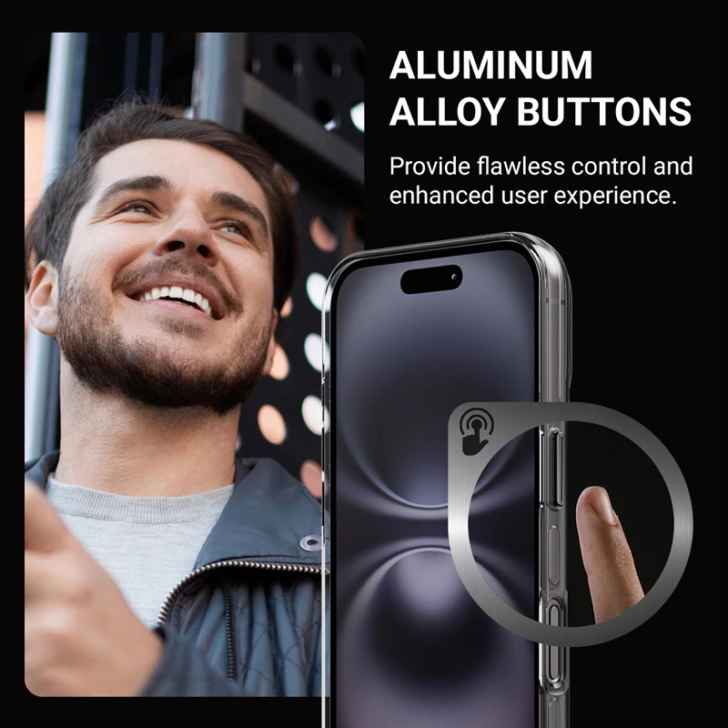 Crong Clear MAG Pro Θήκη για Apple iPhone 16, MagSafe, Μαύρη