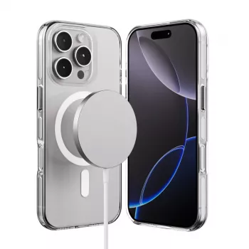 Crong Clear MAG Pro Θήκη για iPhone 16 Pro, MagSafe, Διάφανη