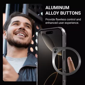 Crong Clear MAG Pro Θήκη για iPhone 16 Pro MagSafe (Μαύρη)