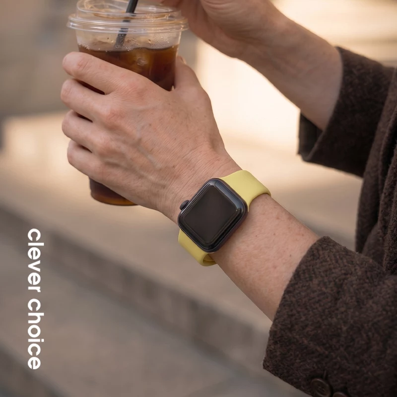 Crong Liquid - Λουράκι για Apple Watch 38/40/41/42mm (Αχυρί)